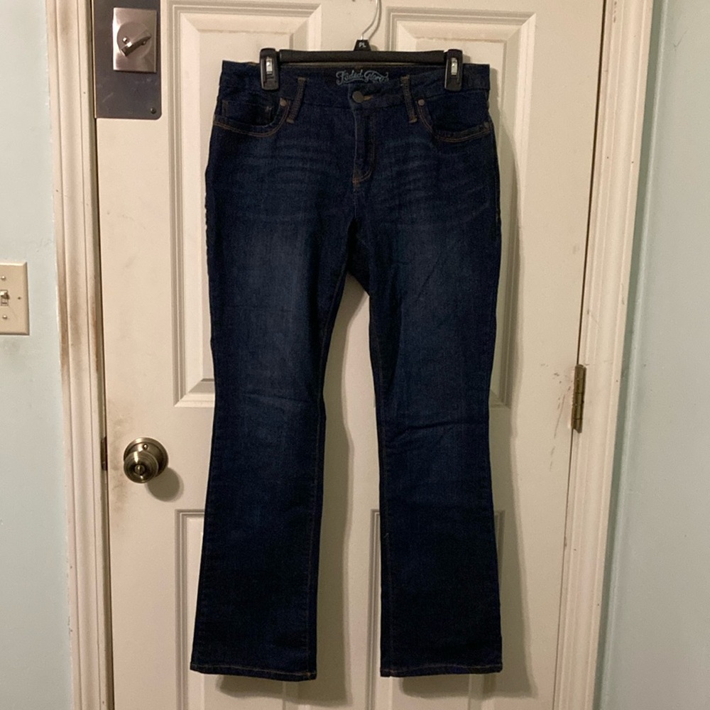 Faded Glory Velvet Touch Bootcut Jeans sz 8 P - 30” Inseam